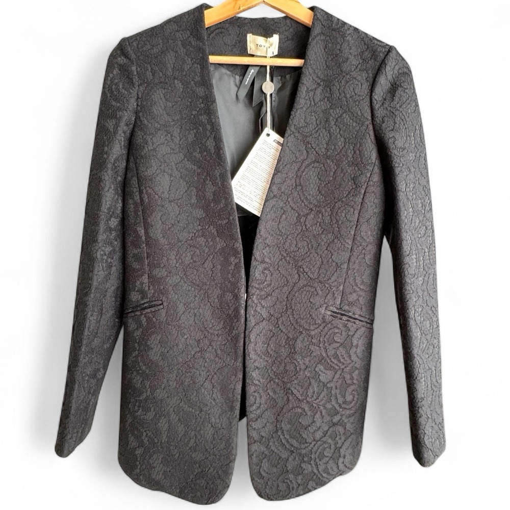 New Toy G Italy Black Lace Jacket Tailored Blazer‎ Size 6 US $406